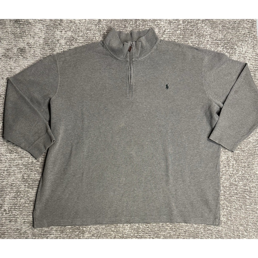 Polo Ralph Lauren Sweater Mens 3XB 1/4 Zip Flesh Pony Pullover 3X Big